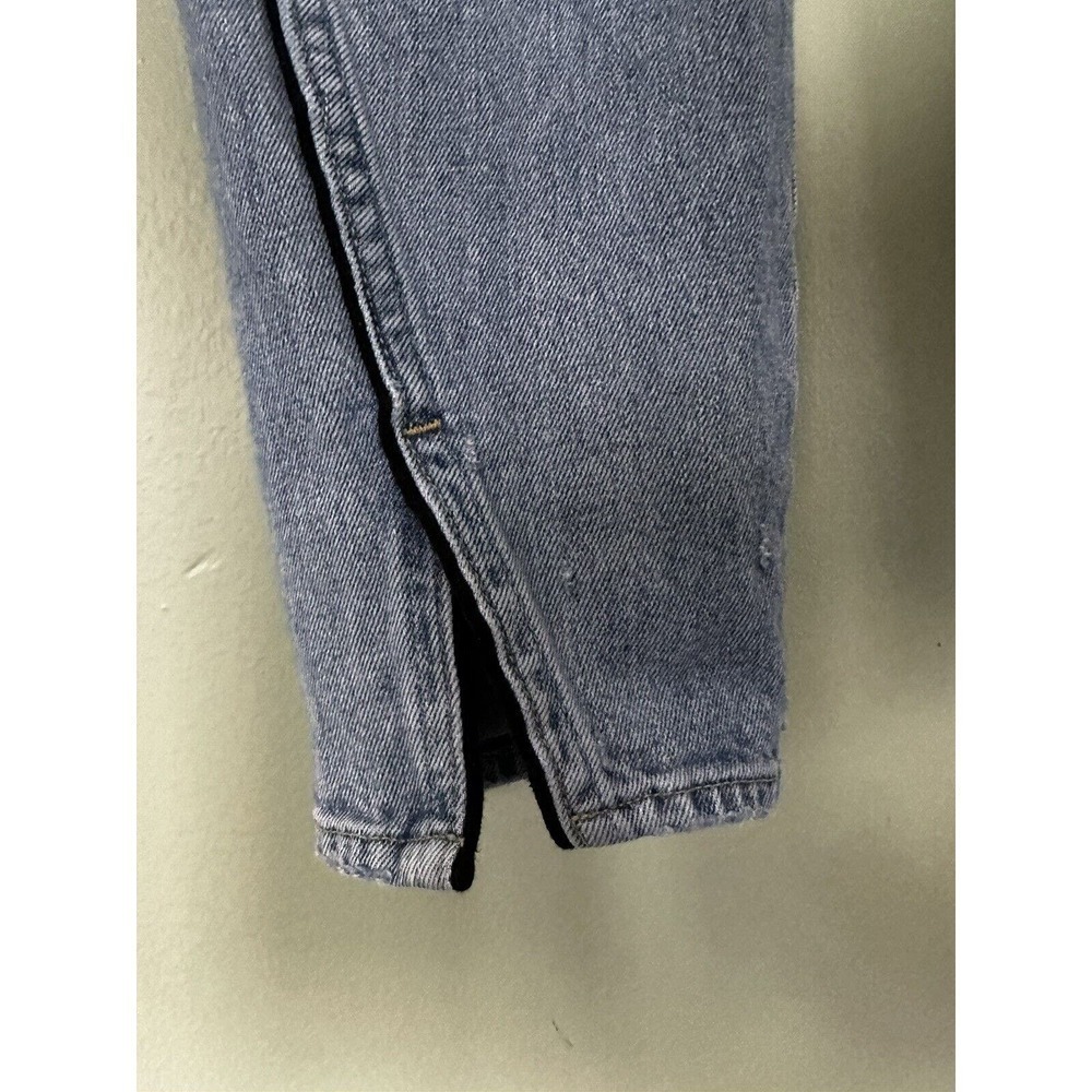 AMO Jeans Size 30/26 Twist Sweet Cheeks Cropped Piping Velvet Stripe Split Hem‍ - Picture 6 of 13